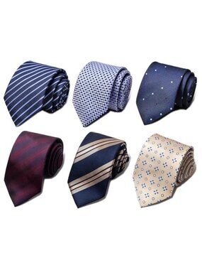 Tie For Men Necktie Woven Jacquard Neck Ties Set 6 PCS